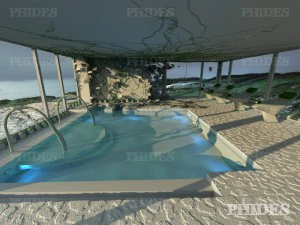 swimming pool 3 night 3D Model
