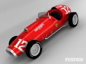 oude ferrari 375 indy f1 3D Model
