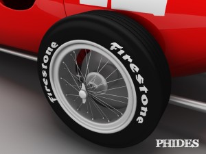 vintage ferrari 375 indy f1 3D Модель