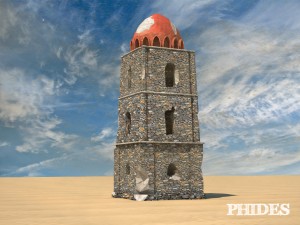 ancient ruins tower low poly Model 3D