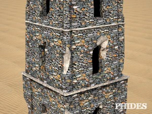ancient ruins tower low poly 3D Model