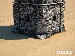 ancient ruins tower low poly 3D Model