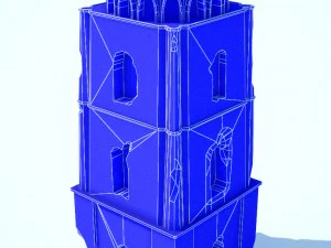 ancient ruins tower low poly 3D Model