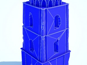 ancient ruins tower low poly 3Dモデル