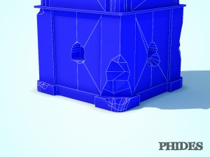 ancient ruins tower low poly 3Dモデル