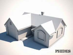 low poly house untextured 3D Model