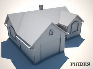 low poly house untextured 3D Model