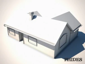 low poly house untextured 3D Model