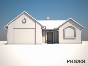 low poly house untextured 3D 模型