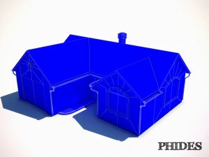 low poly house untextured 3D Model