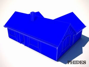 low poly house untextured 3D Model