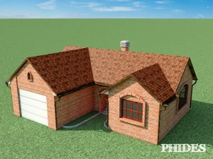 casa low poly 1 Modello 3D