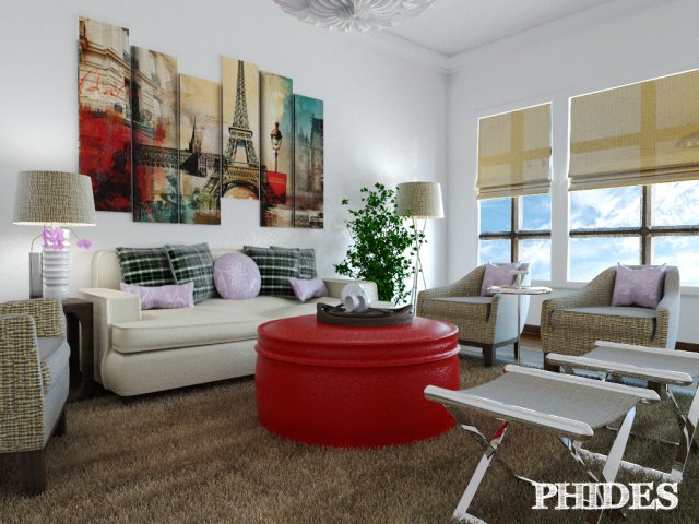 living room 3 3D Модель .c4d .max .obj .3ds .fbx .stl .blend 