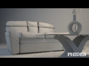 couch scene 1 3D Model