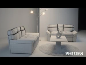 couch scene 1 3D Model