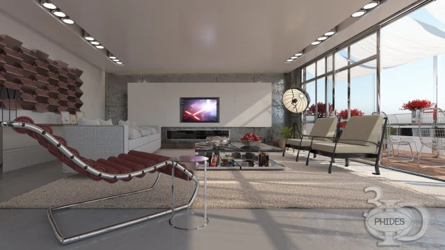 living room 4 3D Model .c4d .max .obj .3ds .fbx .stl .blend 