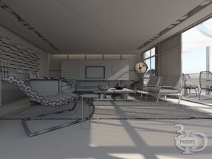 living room 4 Modello 3D
