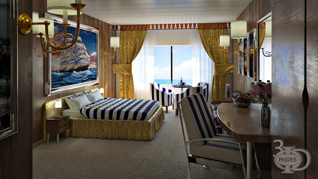 ship cabin 1 Model 3D .c4d .max .obj .3ds .fbx .stl .blend 