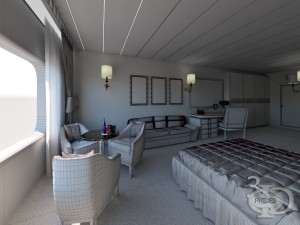 ship cabin 1 Model 3D