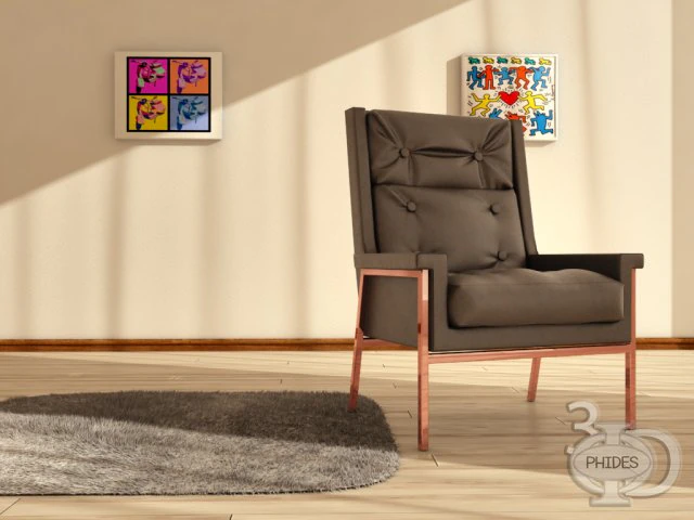 armchair 4 3D Model .c4d .max .obj .3ds .fbx .stl .blend 