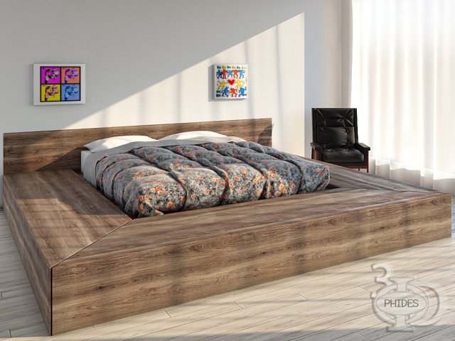 bed 1 3D Model .c4d .max .obj .3ds .fbx .stl .blend 