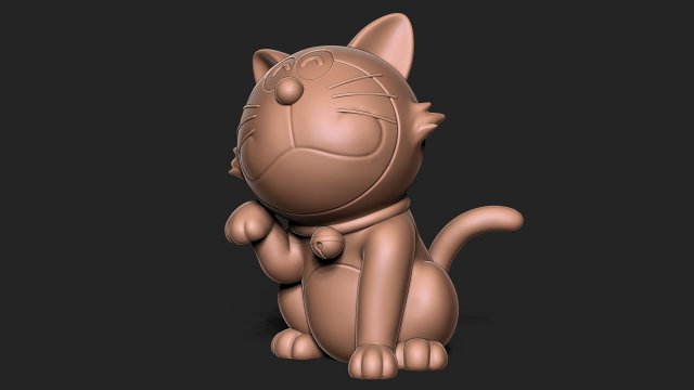 Doraemon the cat 3D Baskı Modeli .c4d .max .obj .3ds .fbx .stl .blend 