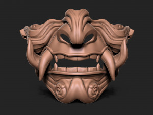 Traditional Japanese Mask 3D-Druckmodell