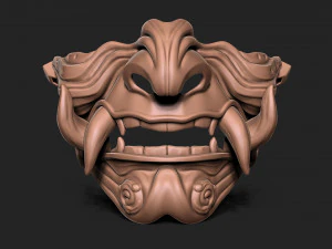 日本传统面具 3D 打印模型