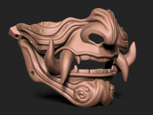 Traditional Japanese Mask Model do druku 3D
