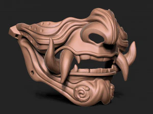 Traditional Japanese Mask 3D Print Model