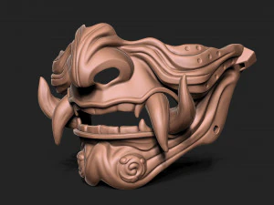 Traditional Japanese Mask 3D Print Model