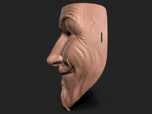 Vendetta Mask 3D Baskı Modeli