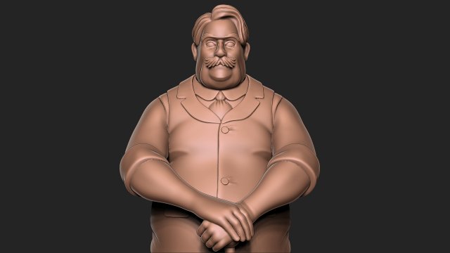 Old Man 3D 프린트 모델 .c4d .max .obj .3ds .fbx .stl .blend 