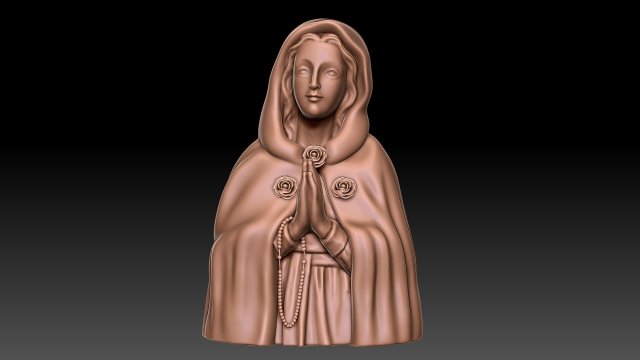 Mother Mary 3D Print Model .c4d .max .obj .3ds .fbx .stl .blend 