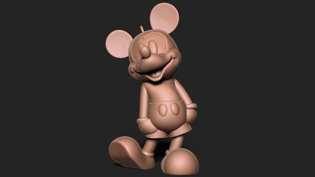 Mickey mouse Keychain 3D Print Model .c4d .max .obj .3ds .fbx .stl .blend 