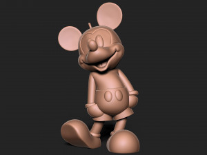 Mickey mouse Keychain 3D Print Model