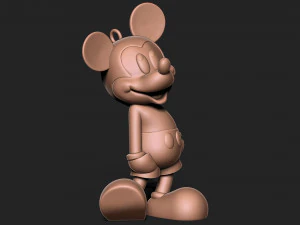 Mickey mouse Keychain 3D Print Model