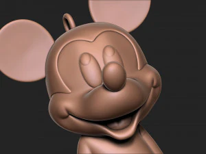 Mickey mouse Keychain 3D Print Model