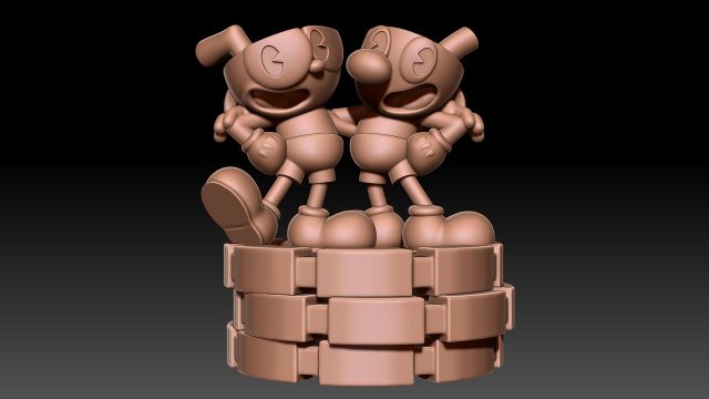 Cuphead Mugman Model do druku 3D .c4d .max .obj .3ds .fbx .stl .blend 