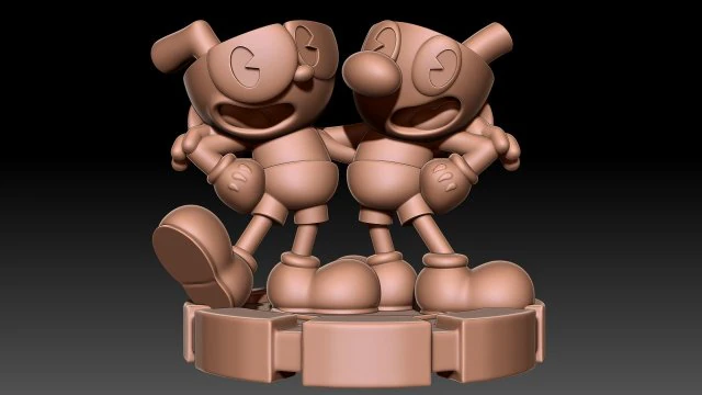 Cuphead 3D Print Model .c4d .max .obj .3ds .fbx .stl .blend 