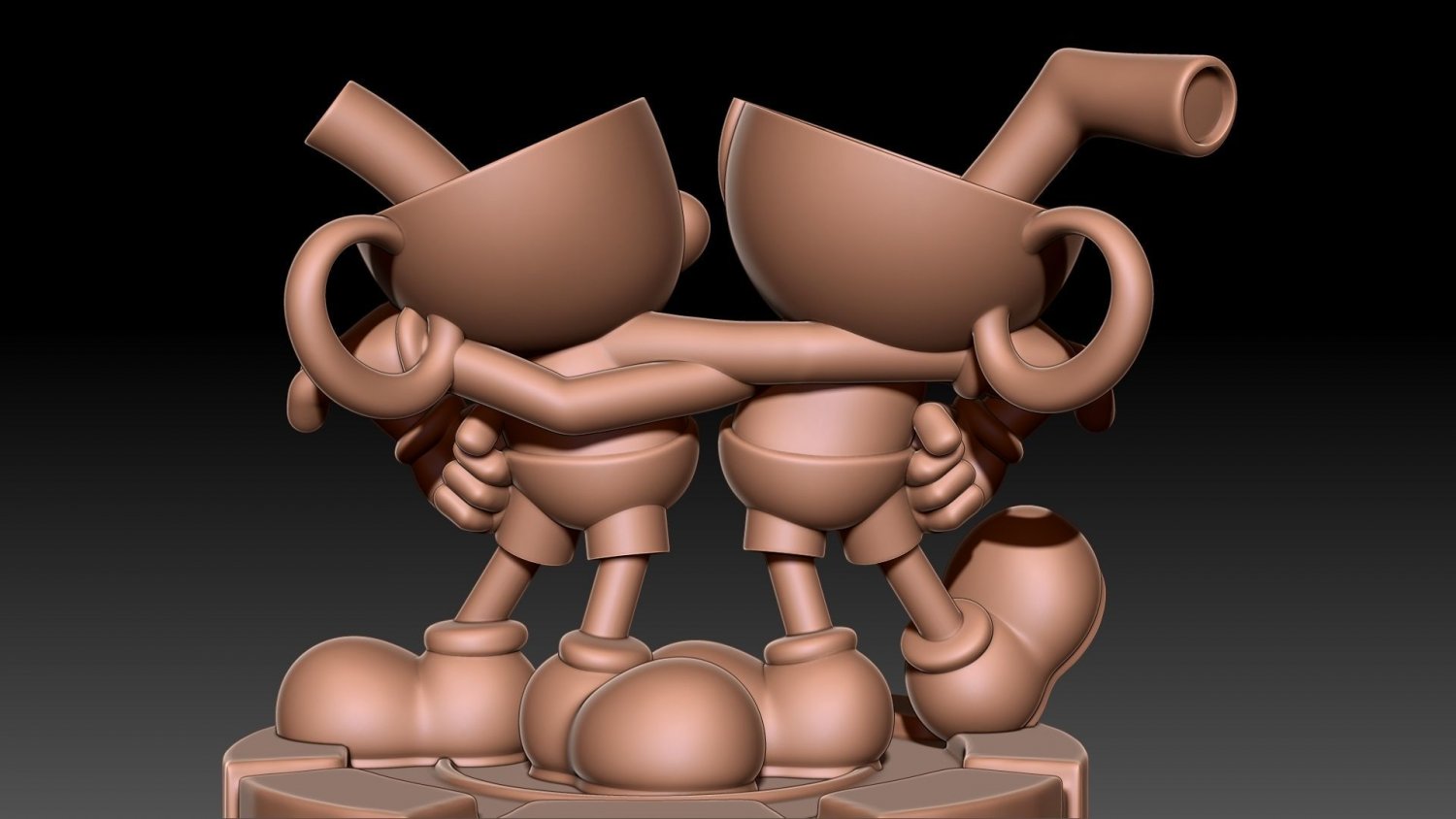 Cuphead Mugman and Dice King 3D Print Model in Figurines 3DExport