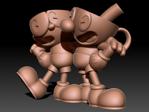 Cuphead Mugman Modello di stampa 3D