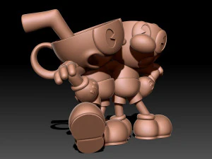 Cuphead Mugman 3D Print Model