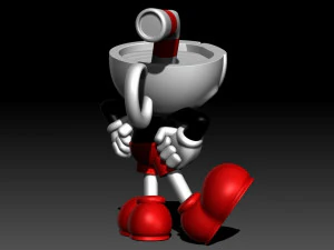 Cuphead 3D Print Model