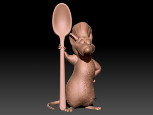 Ratatouille rat 3D 打印模型