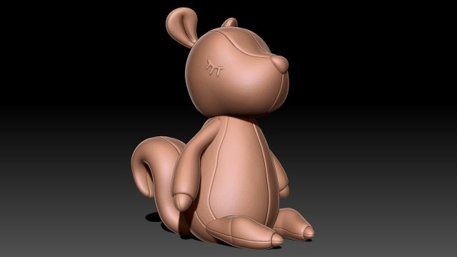 Squirrel 3d toy Modello di stampa 3D .c4d .max .obj .3ds .fbx .stl .blend 