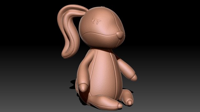 Bunny toy 3D Print Model .c4d .max .obj .3ds .fbx .stl .blend 