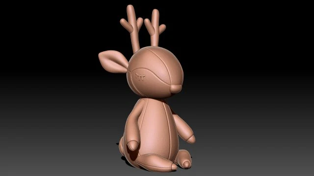 Deer toy 3D Print Model .c4d .max .obj .3ds .fbx .stl .blend 