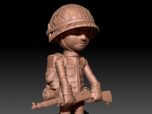 SOLDIER WWII USA 3D 프린트 모델