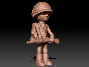 SOLDIER WWII USA 3D 프린트 모델